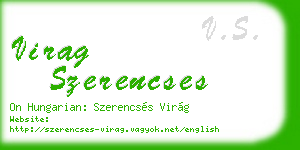 virag szerencses business card