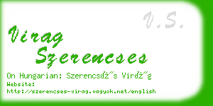 virag szerencses business card